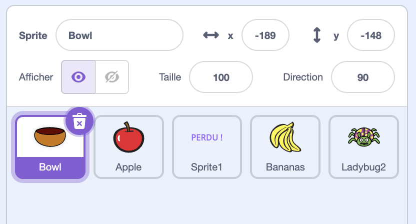 Tous les sprites du jeu