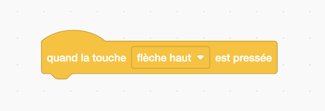 Méthode 1 : blocs d'événements clavier